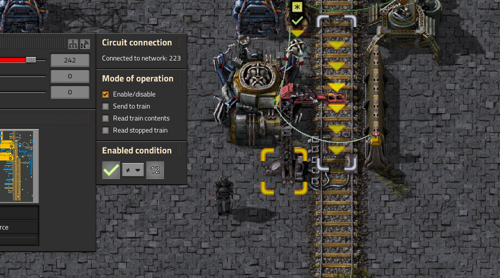 Enable train stop when item stocks out